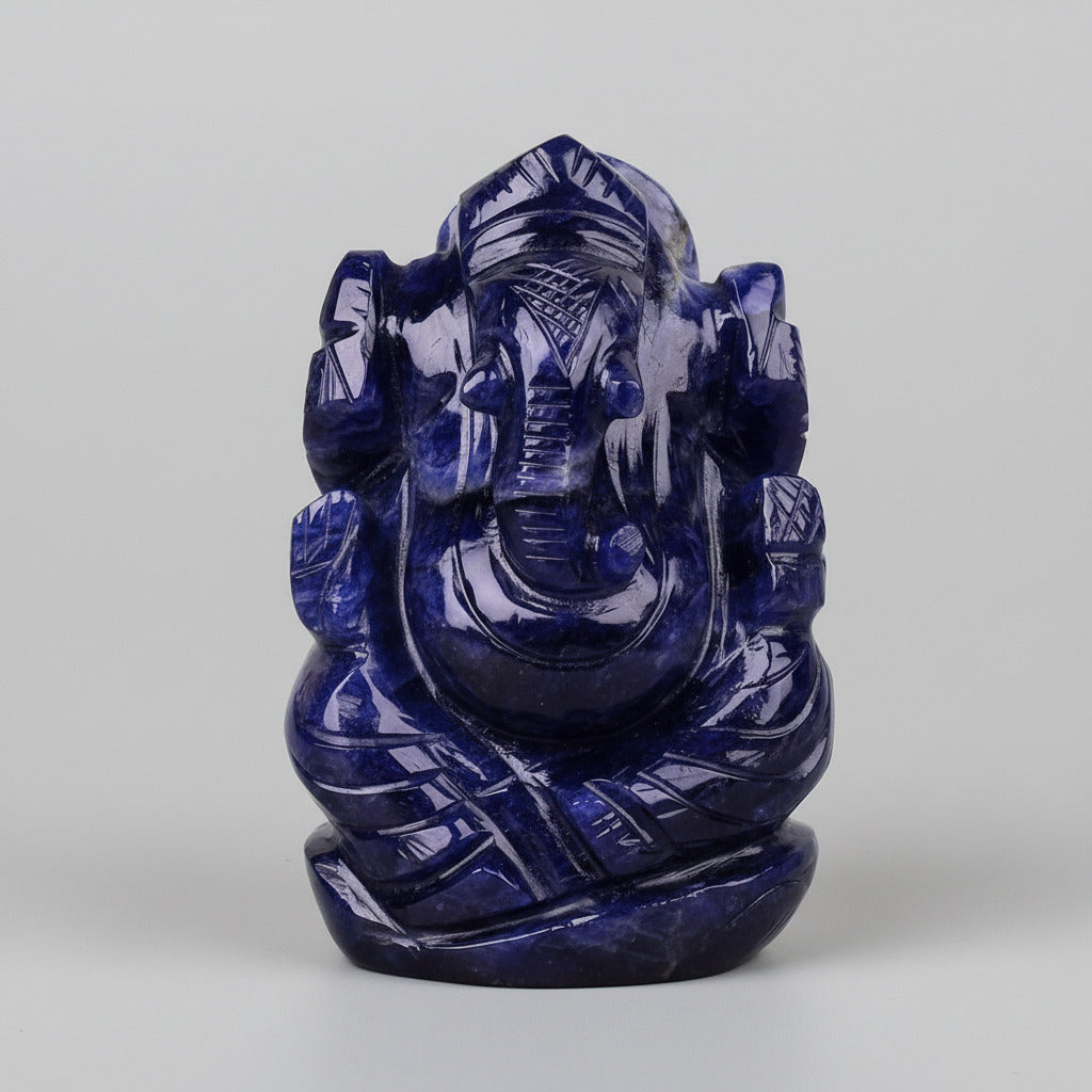 Blue Sodalite Ganesha Idol - 186 gms