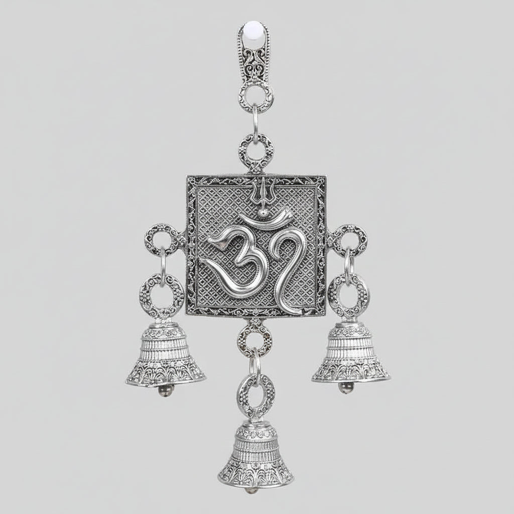 Ashtadhatu OM Swastik Door Hanging Bells