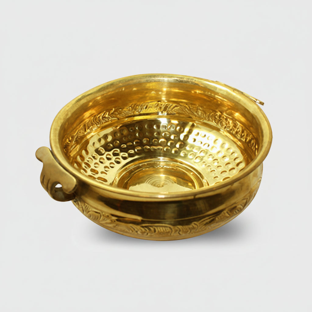 Dotted Brass Urli Bowl-Small