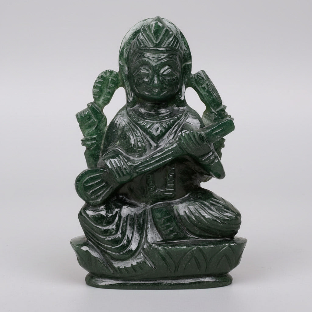 Green Aventurine Saraswati - 506 gms