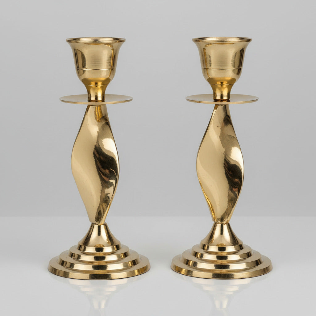 Brass Candle Stand (Set of 2)