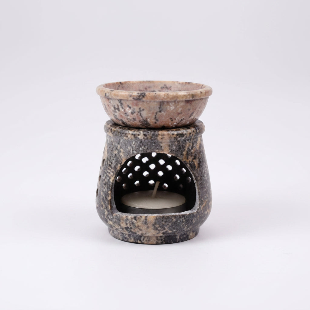 Rock Diffuser Brown Design I-With Rose Oil Water Solution