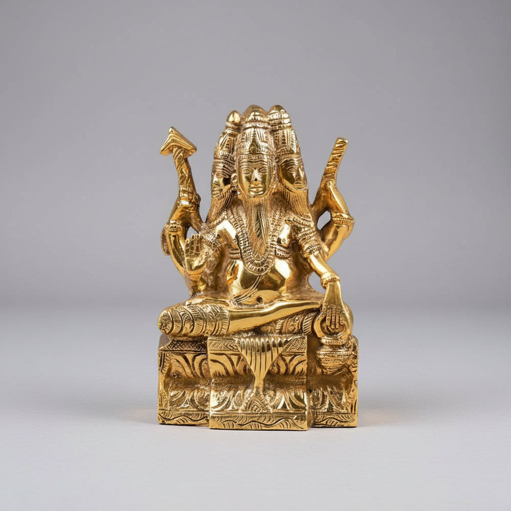 Lord BrahmaGod of Creation) Brass Idol
