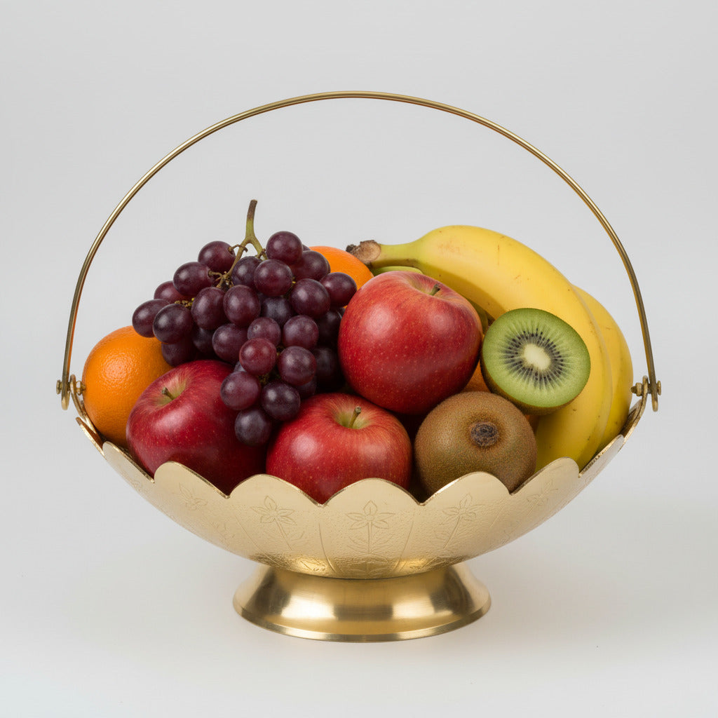 Flower Container In Brass (Design Iii)