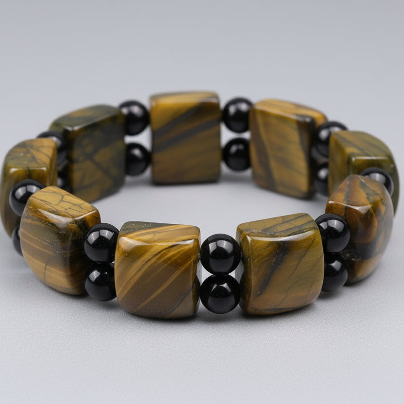 Multicolor Agate Bracelet (Cushion Round Beads)