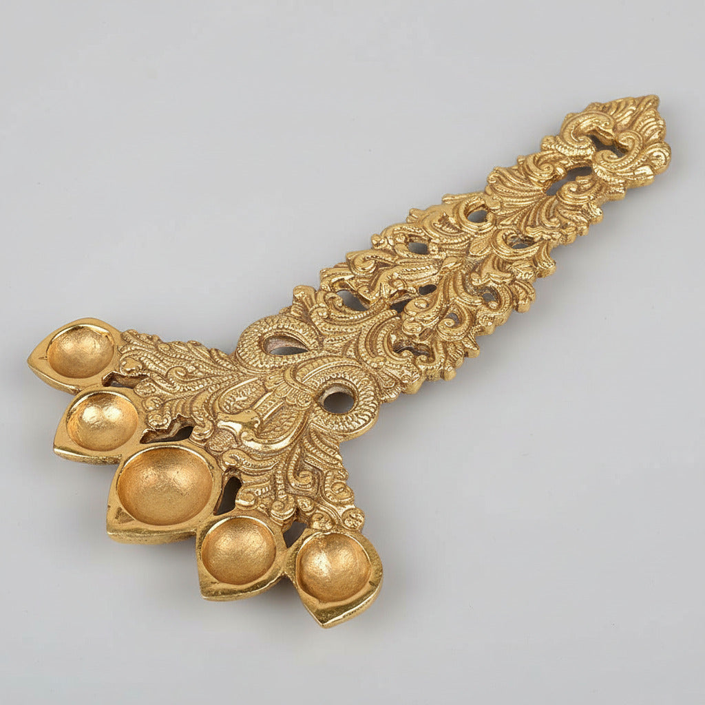 Brass Panch Aarti Puja Spoon