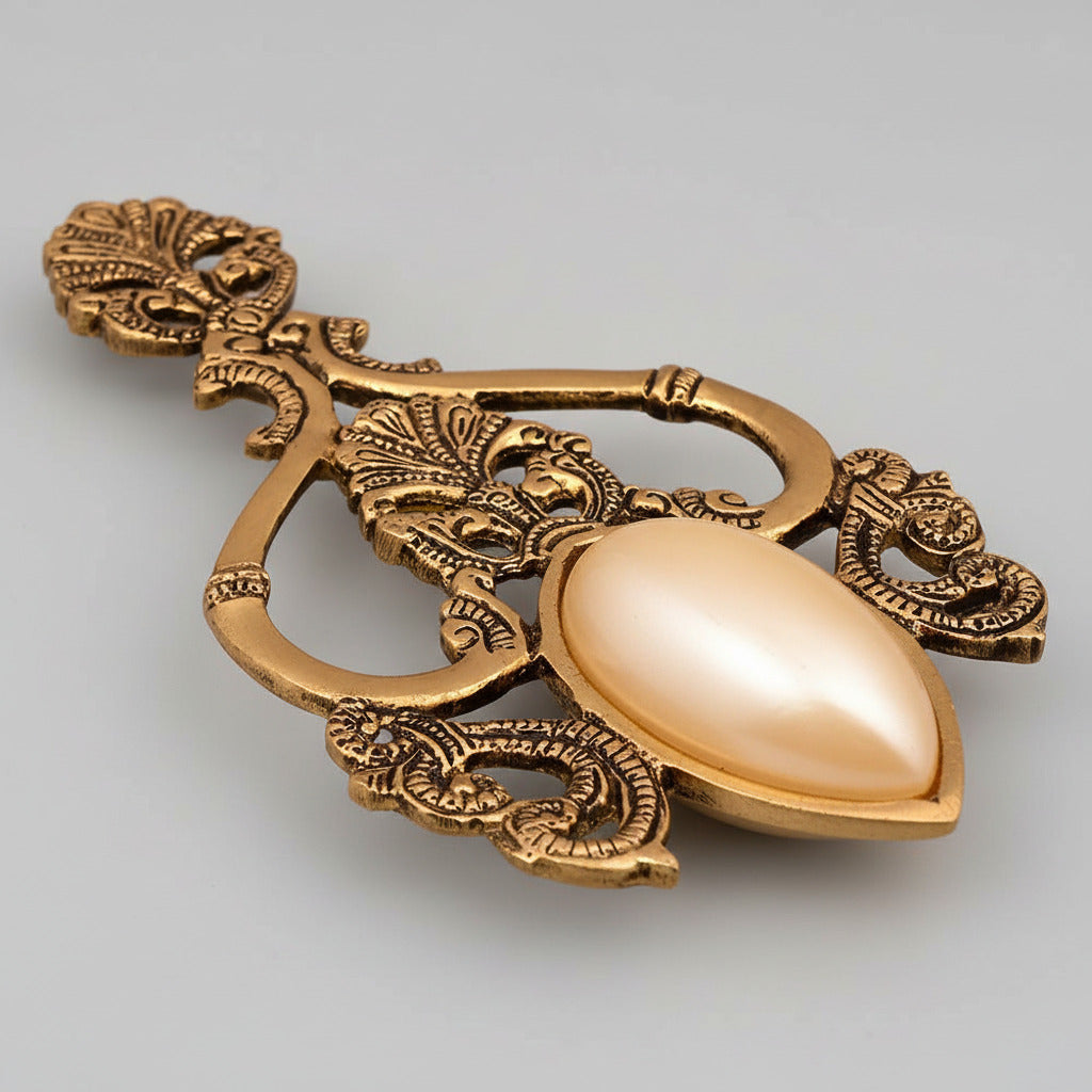 Brass Designer Puja Aarti Spoon-One Piece