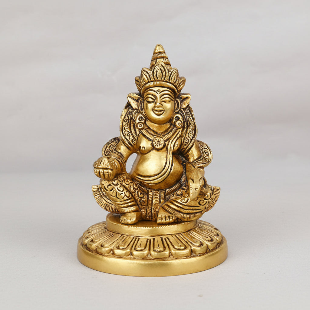 Dhanpati Kuber Brass Idol