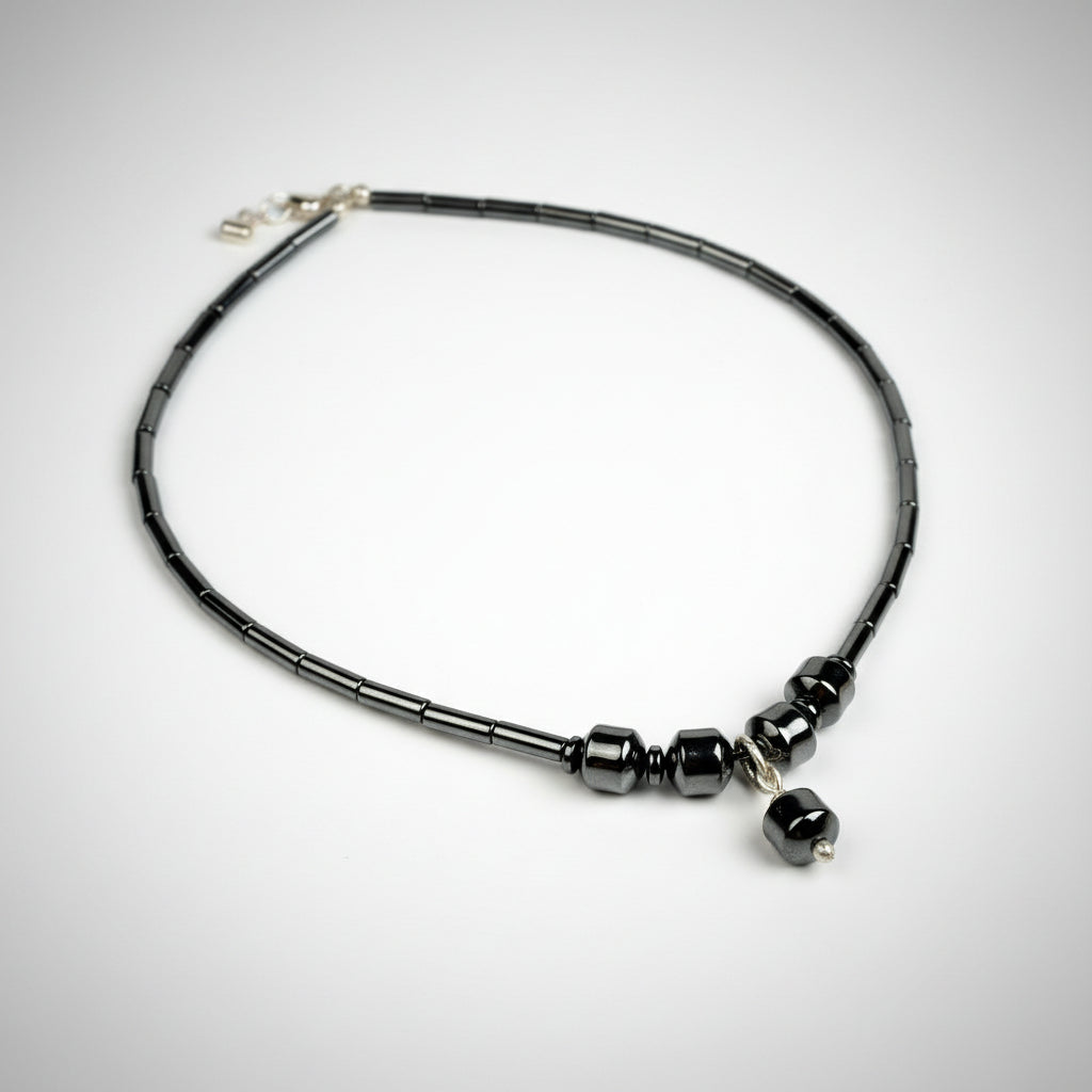 Natural Hematite Designer Necklace