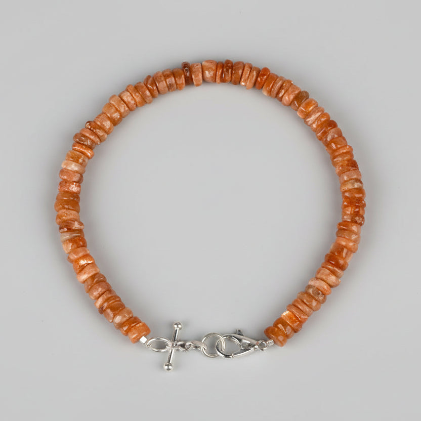 Sunstone Button Beads Bracelet