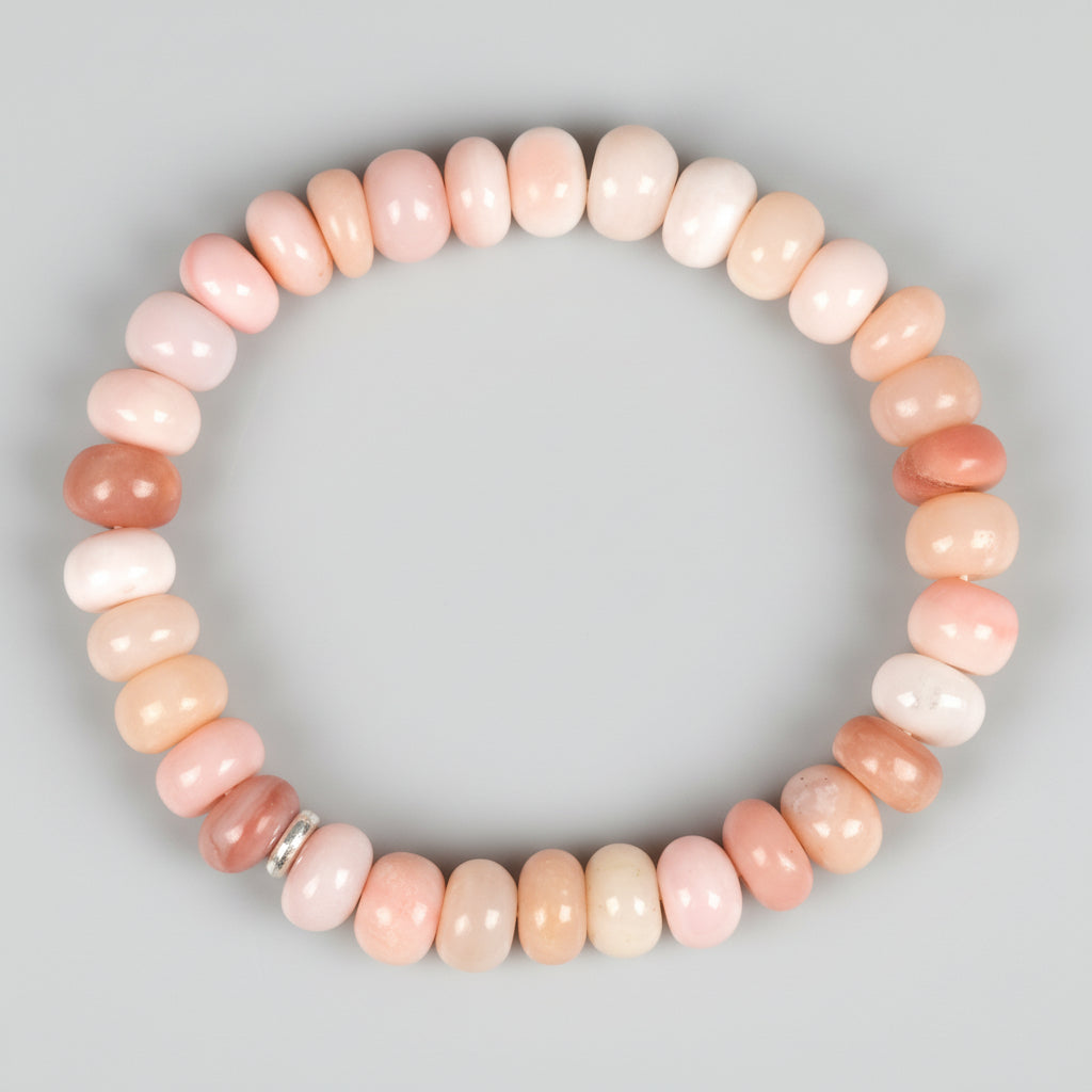 Natural Opal Elliptical Beads Bracelet