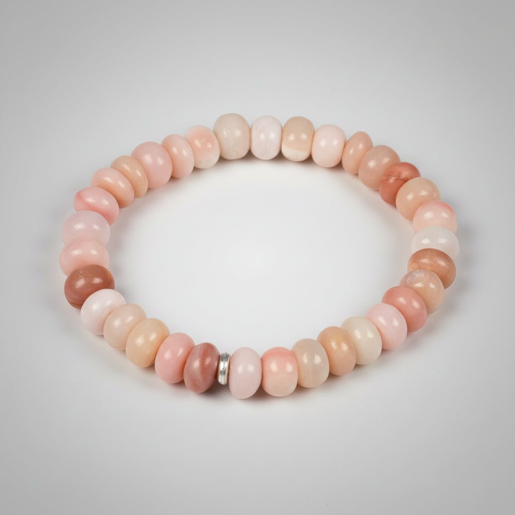 Natural Opal Elliptical Beads Bracelet
