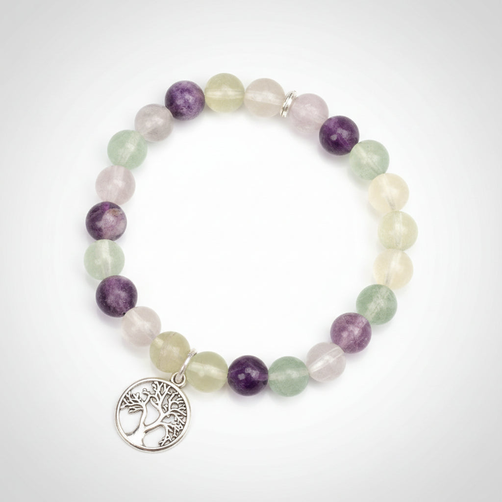 Multi Fluorite Tree of Life Bracelet