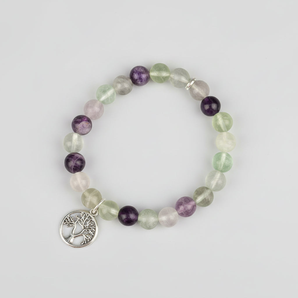 Multi Fluorite Tree of Life Bracelet