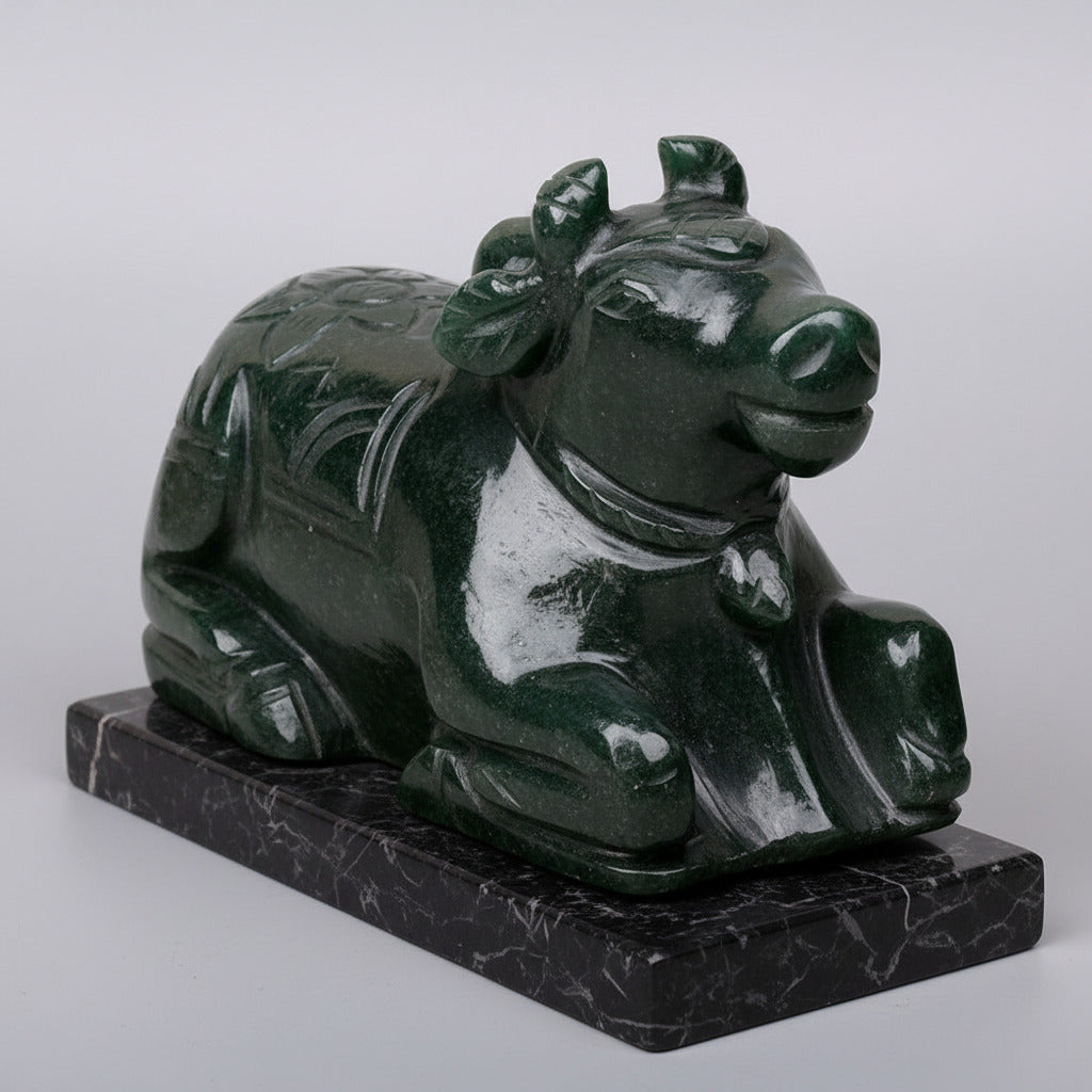 Nandi in Green Jade - 987 gms