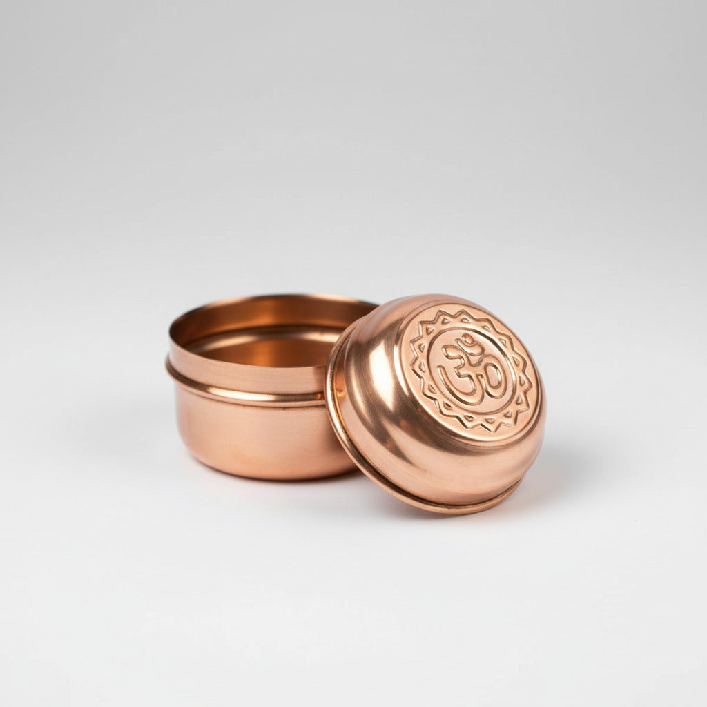 Om Copper Container Small Set Of 12