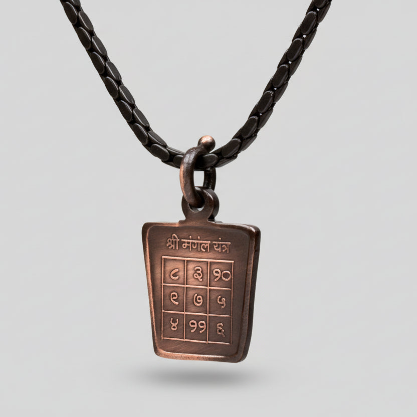 Mangal Yantra Copper Locket-With Copper Chain