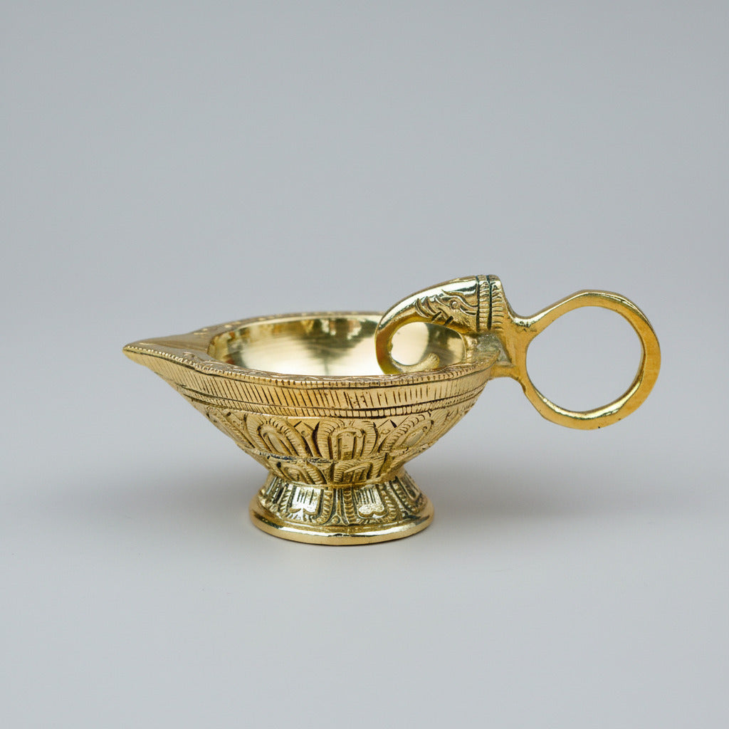 Brass Designer Elephant Aarti Diya
