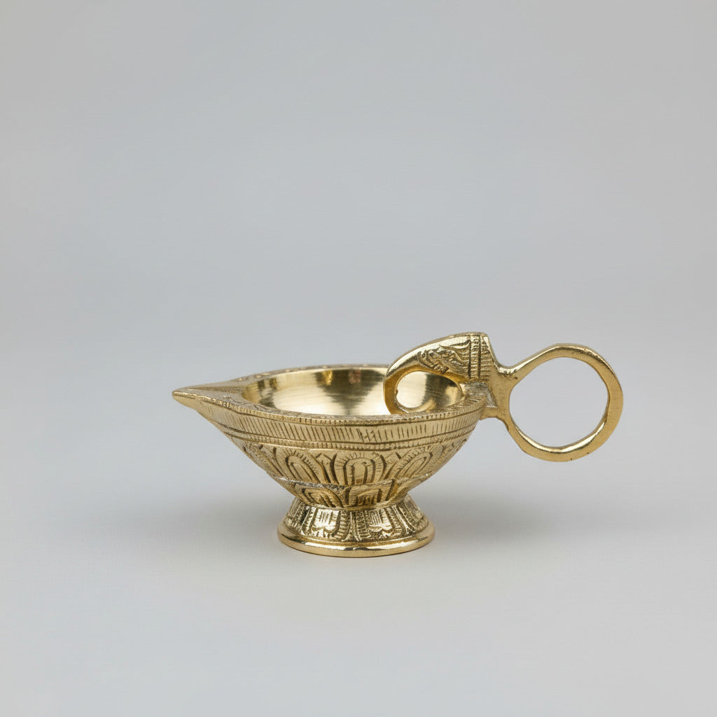 Brass Designer Elephant Aarti Diya