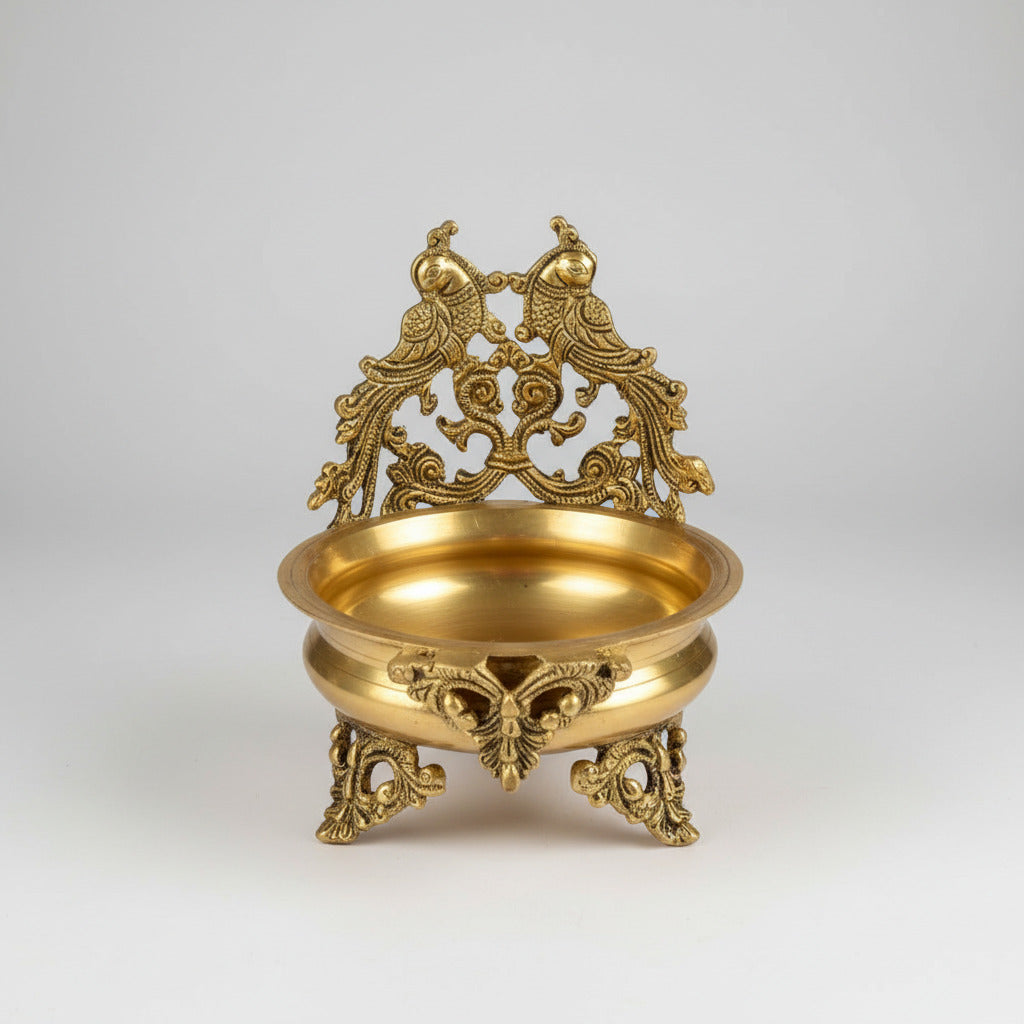 Peacock Urli In Brass (I)