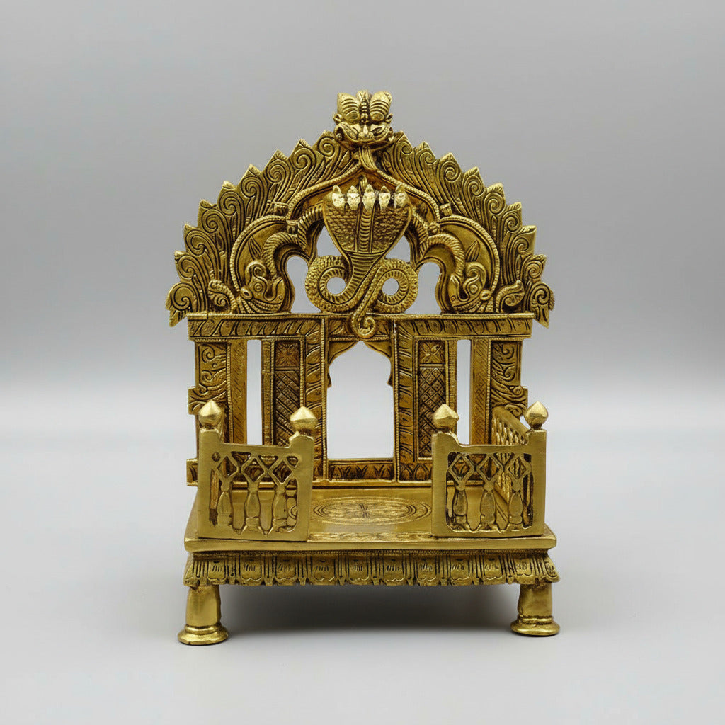 Brass Sheshnaag Singhasan With Prabhavali Design