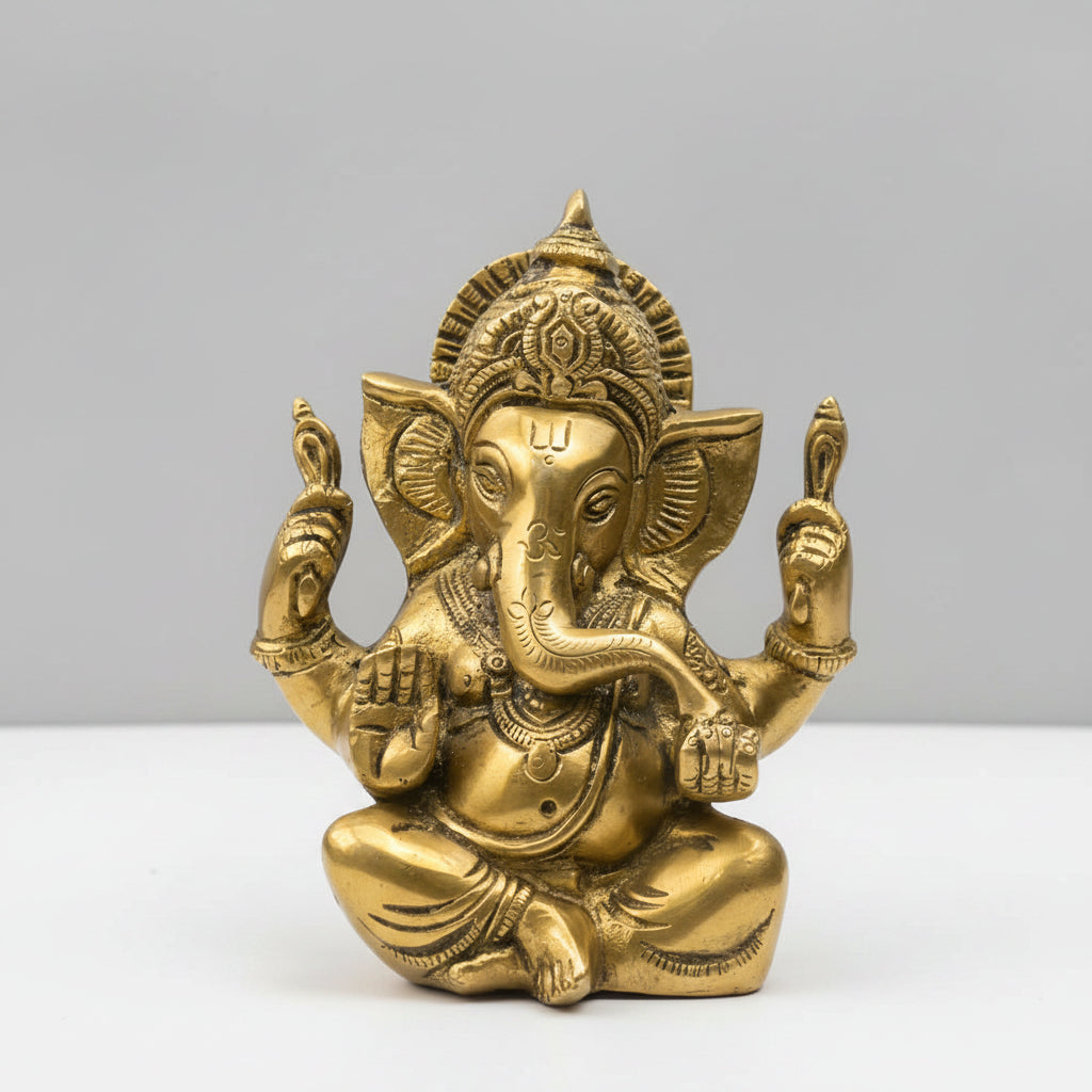 Lord Ganesh Brass Idol