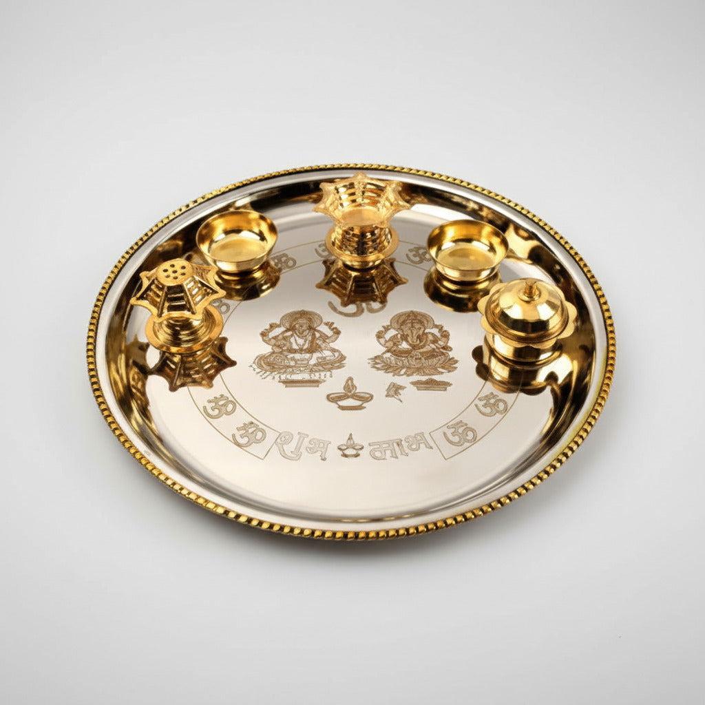 Steel Pooja Thali Set