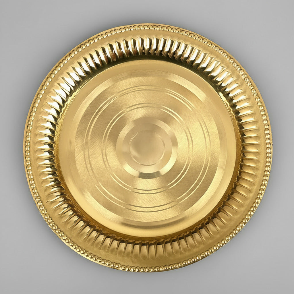 Brass Pujan Thali-Small