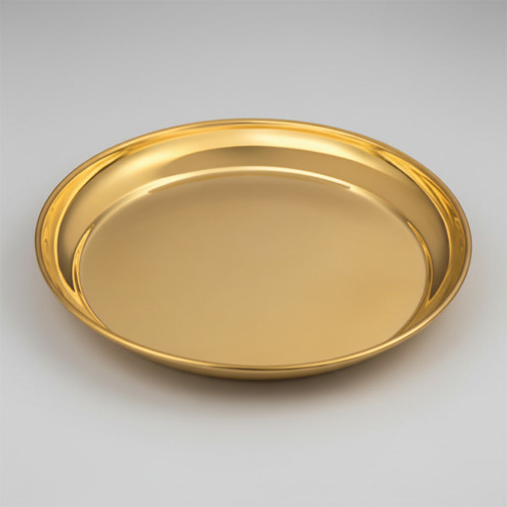 Simple Brass Puja Thali