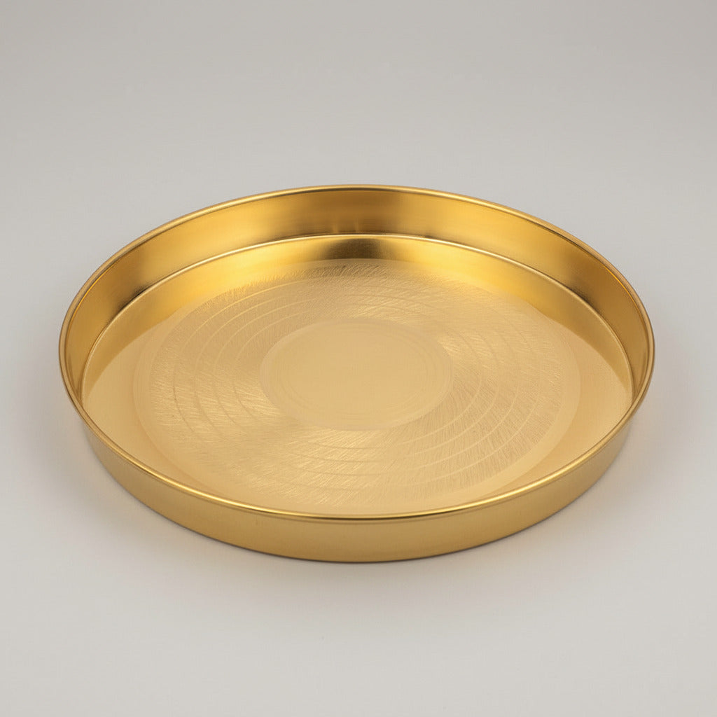 Elegant Brass Puja Thali-11 inches