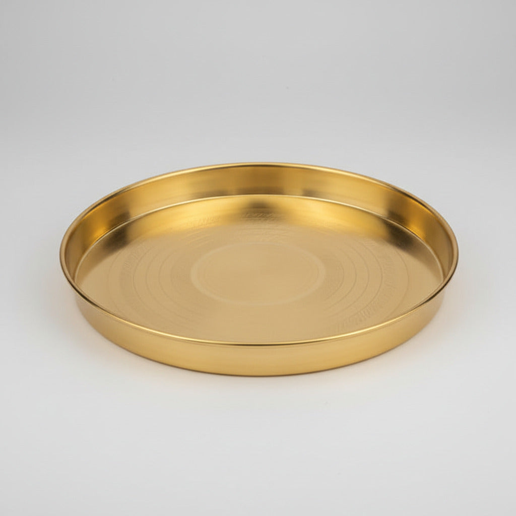 Elegant Brass Puja Thali-10 inches