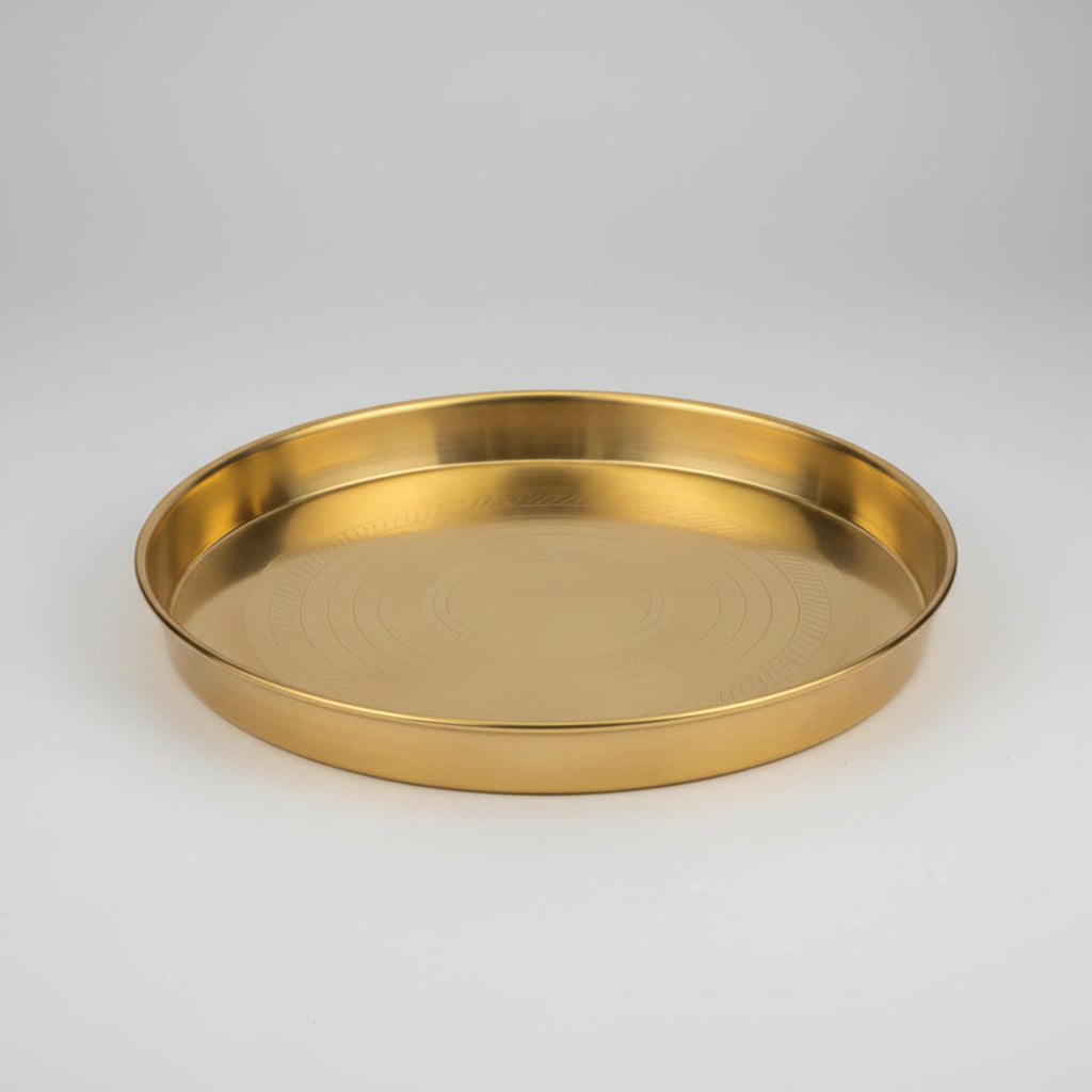 Elegant Brass Puja Thali-11 inches
