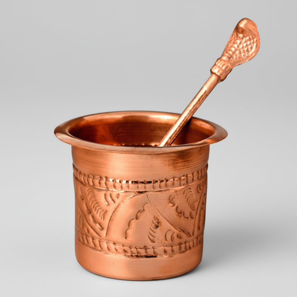 Designer Panchapatra In Copper