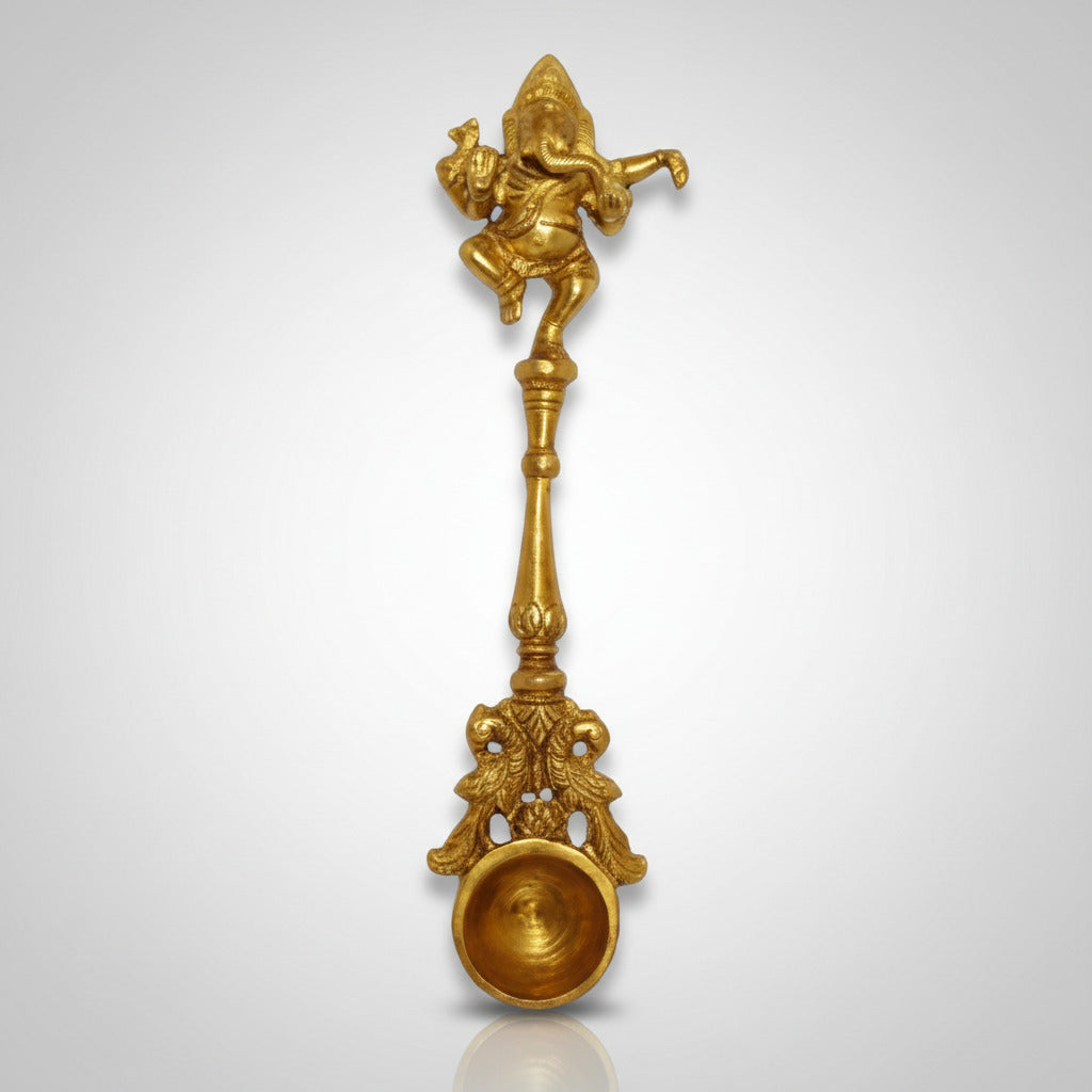 Ganesh Spoon In Brass
