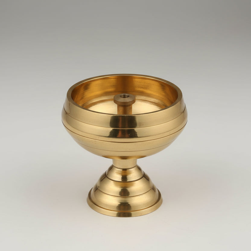 Aakash Deep Brass Diya-Gold Finish