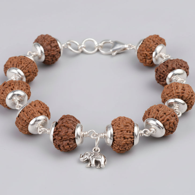 13 Mukhi Kamadeva Wrist Java Bracelet-Silver Chakri