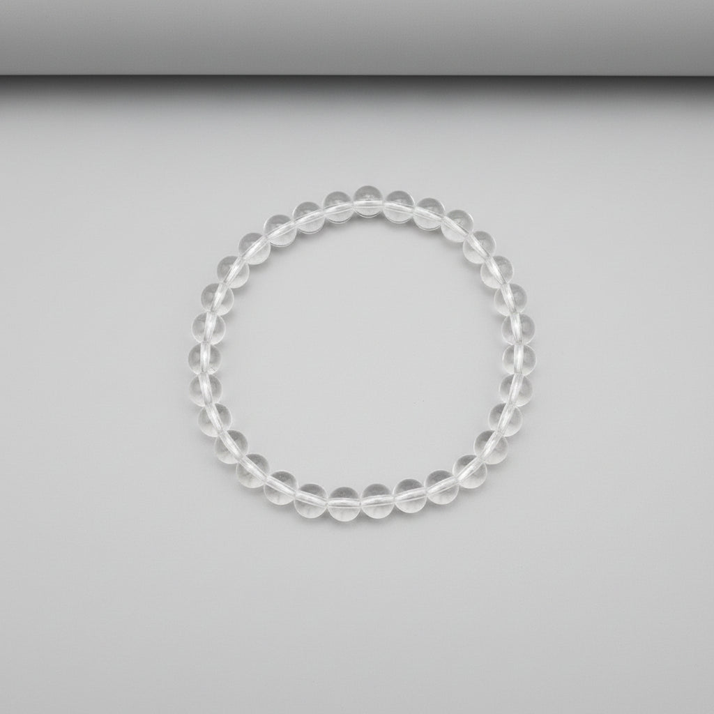Round Sphatik Bracelet in Elastic-10 mm