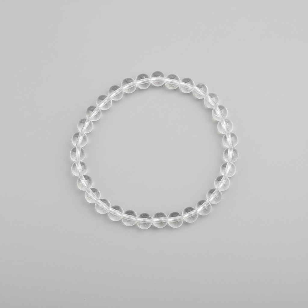 Round Sphatik Bracelet in Elastic-14 mm
