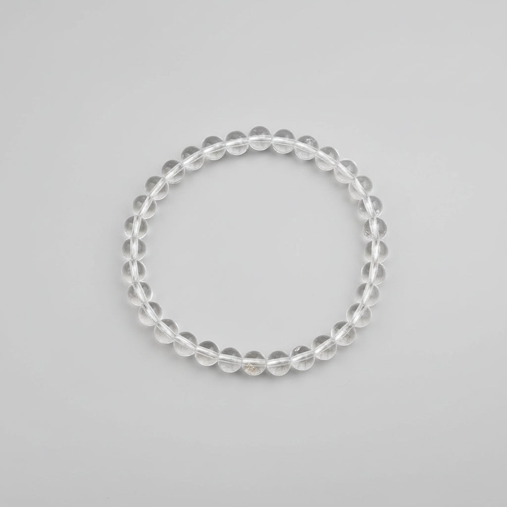 Round Sphatik Bracelet in Elastic-12 mm