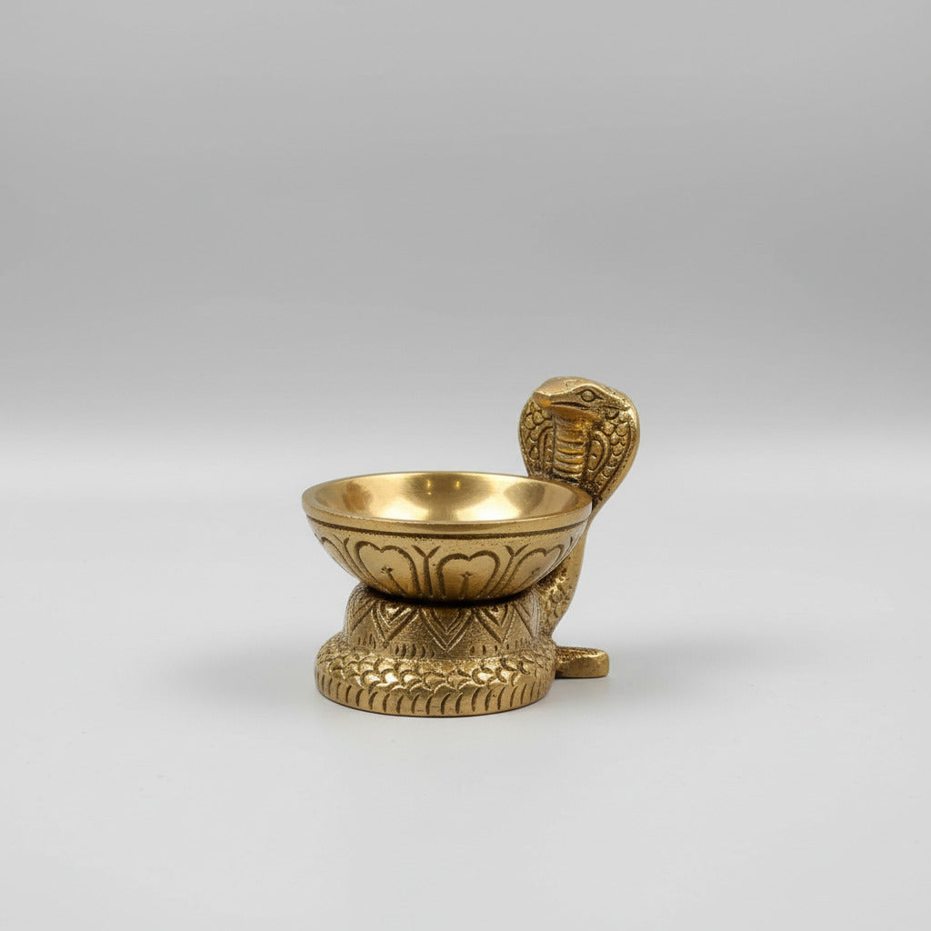 Sarp Diya In Brass