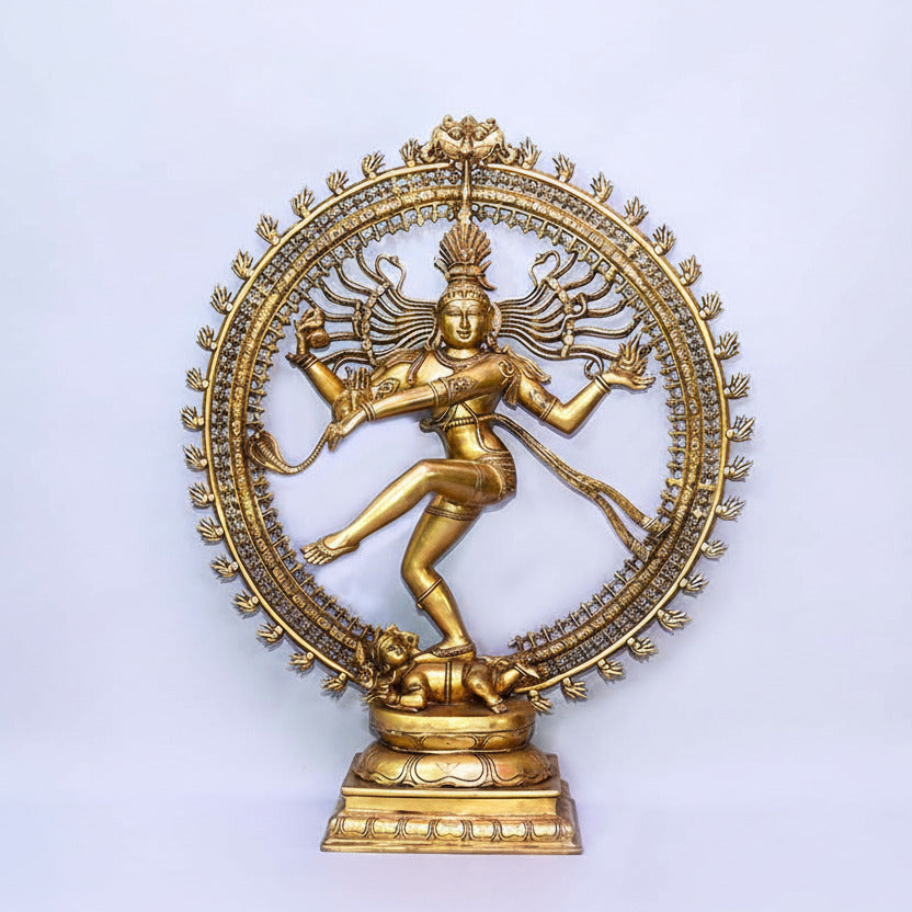 Majestic NatrajaDancing Shiva) Brass Idol