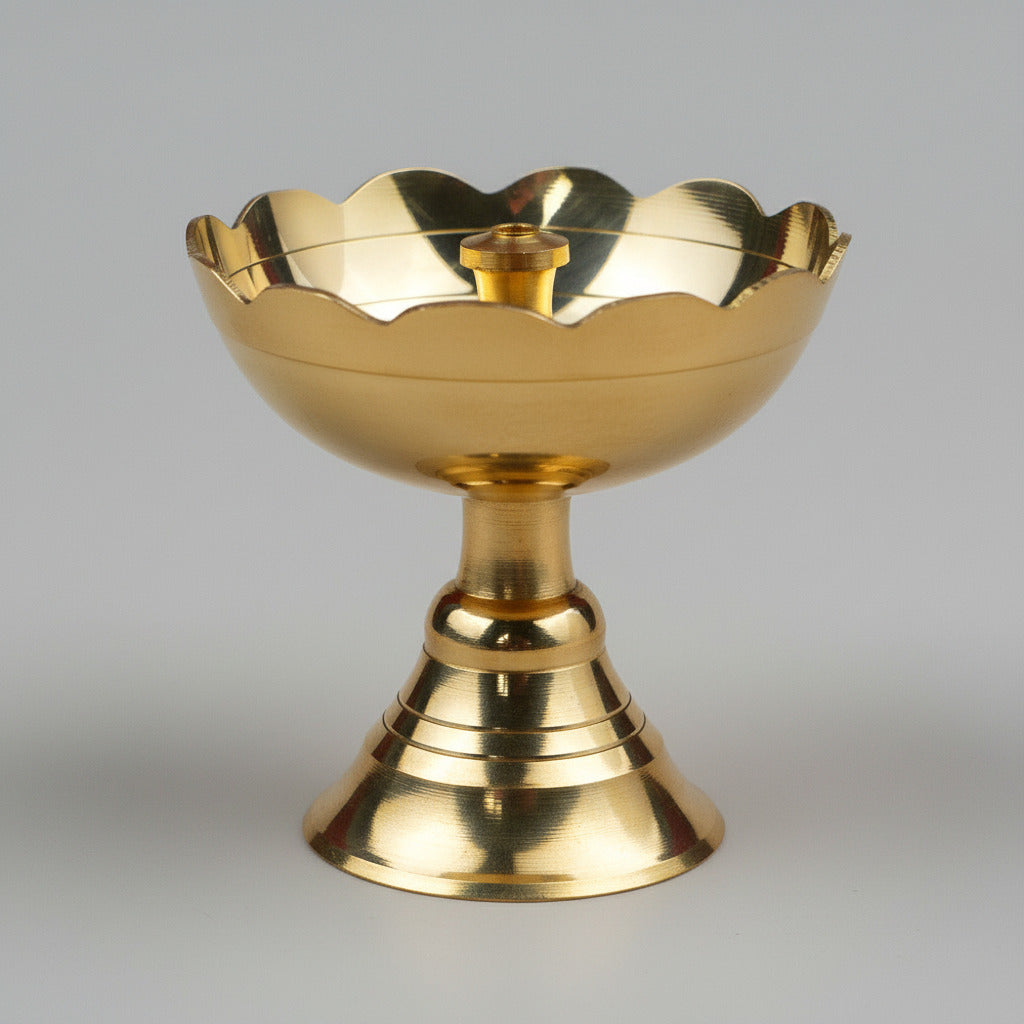 Brass Flower Deepam Diya