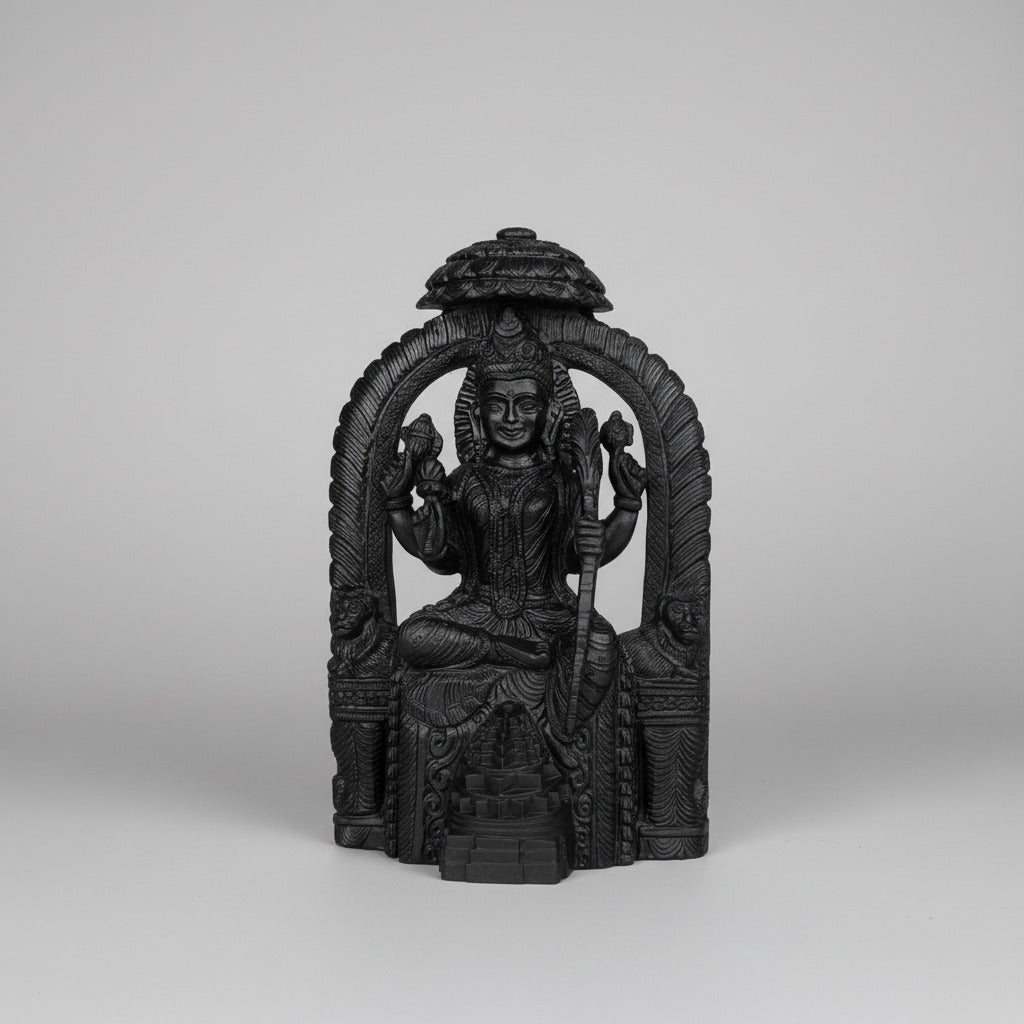 Majestic Goddess Lalita in Shaligram