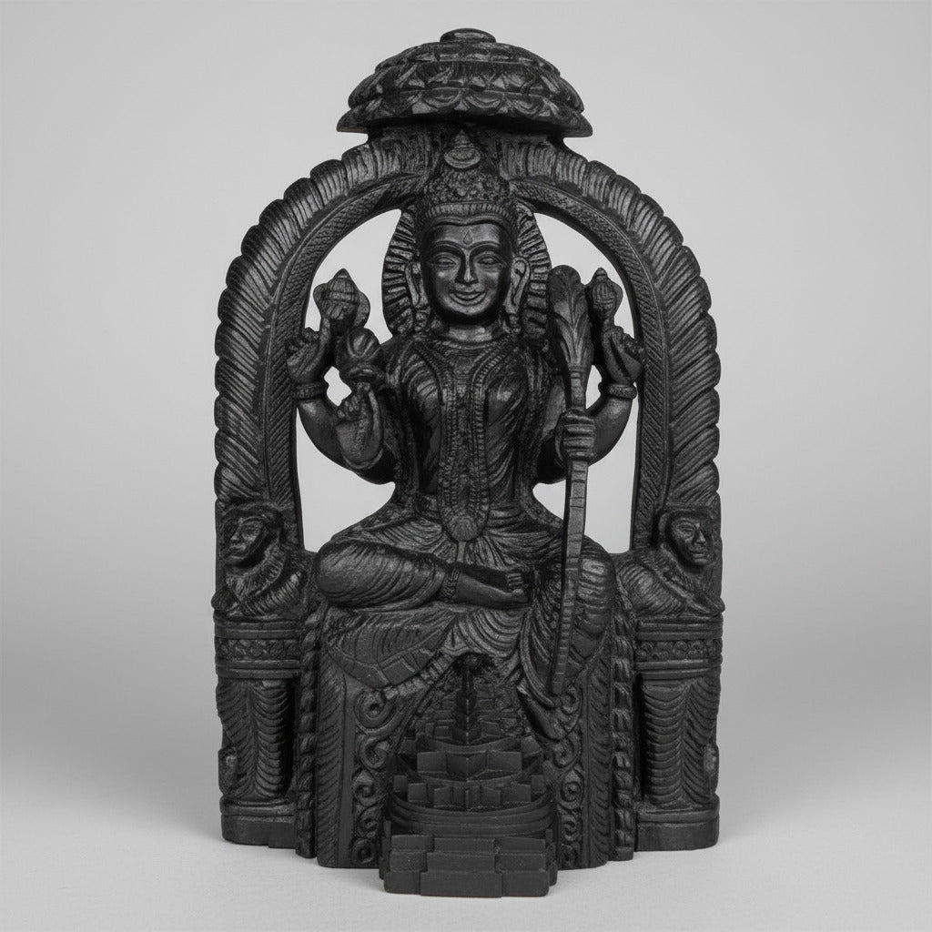 Majestic Goddess Lalita in Shaligram