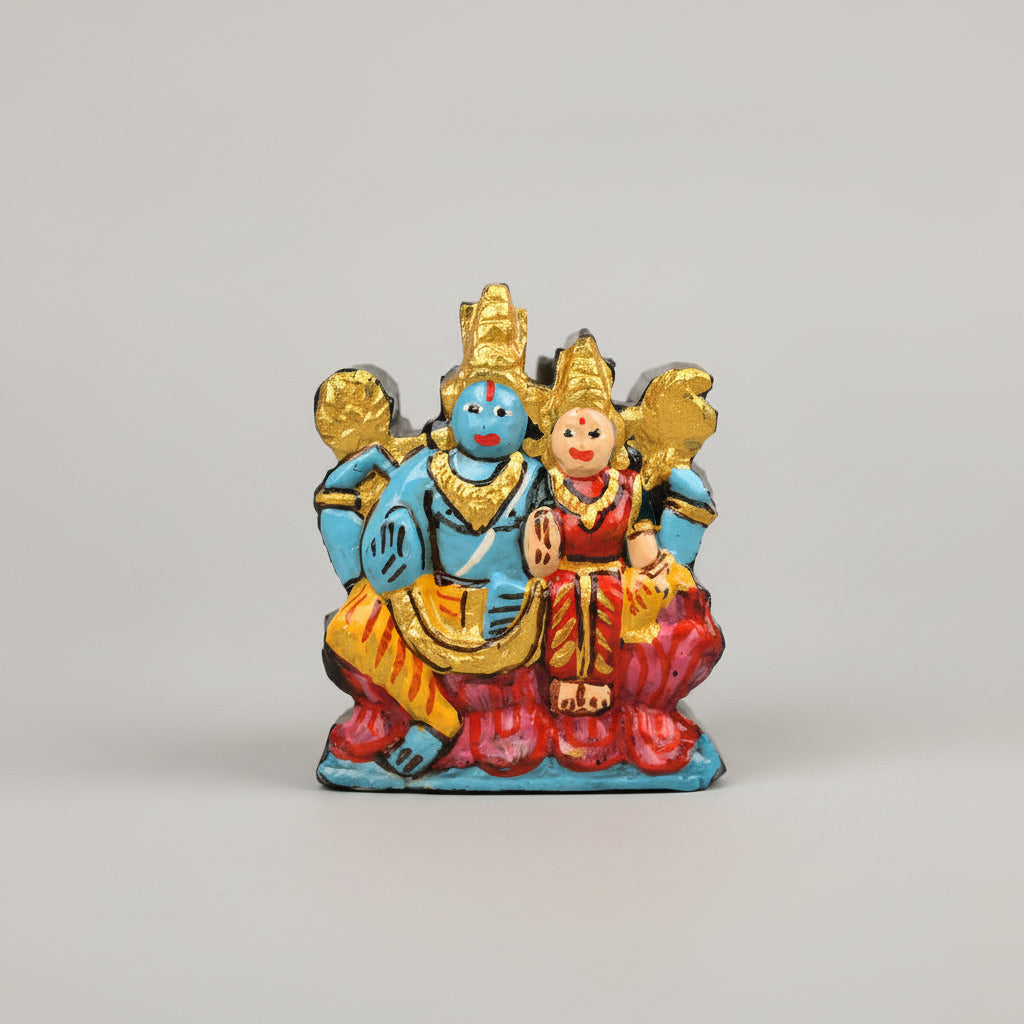 Laxmi Narayan Shaligram Murti (Painted)