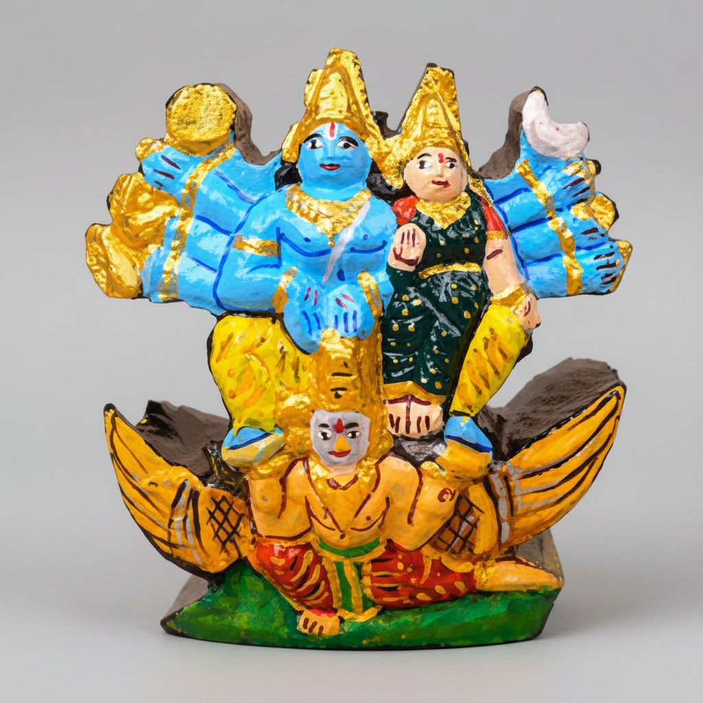 Shriman Narayan Shaligram Idol (Painted)