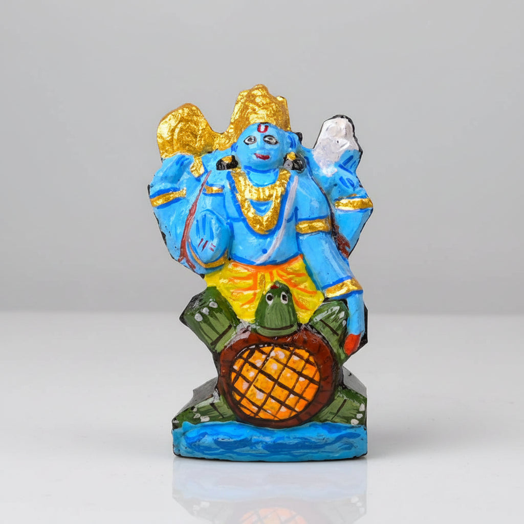 Kurma Shaligram Murti (Painted)