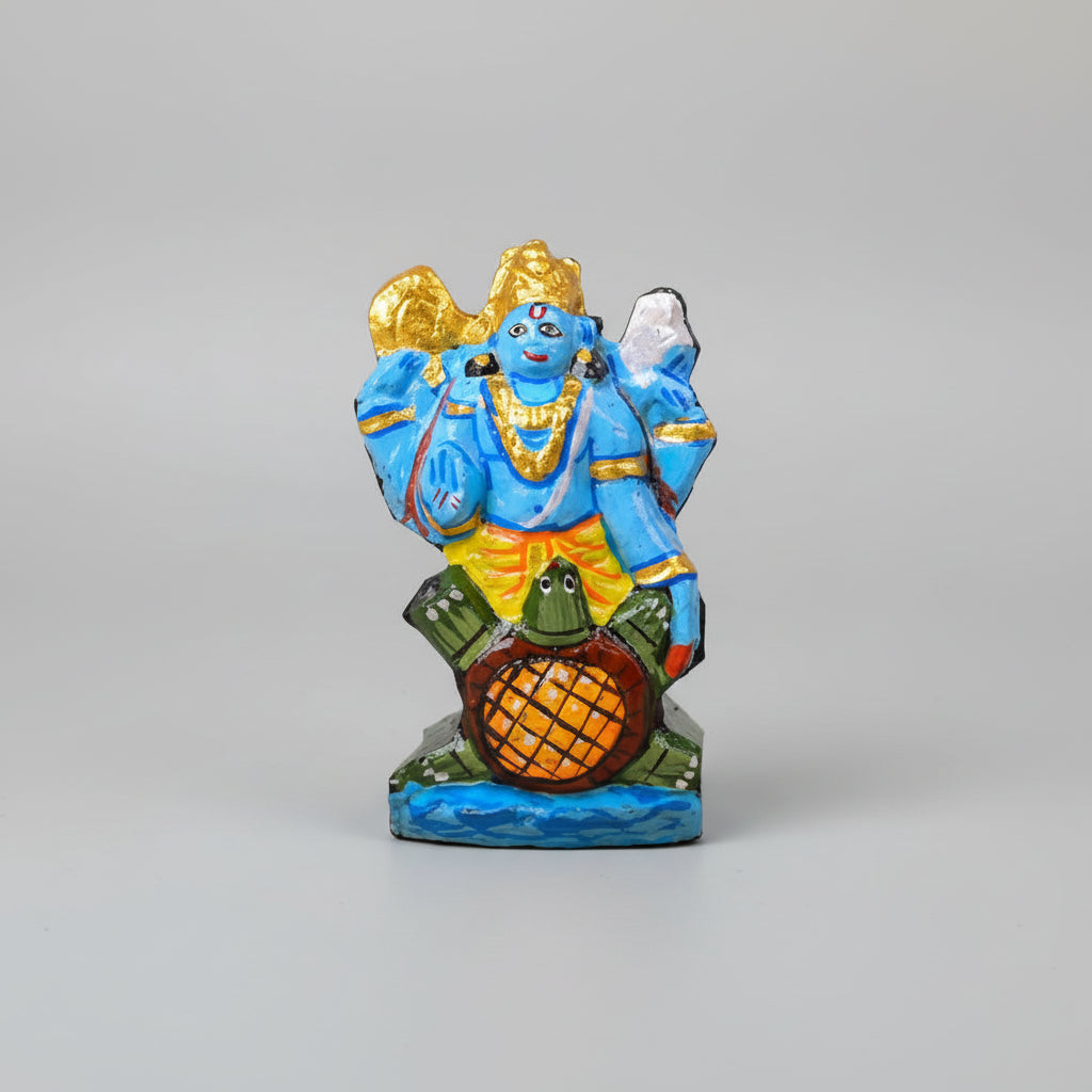 Kurma Shaligram Murti (Painted)