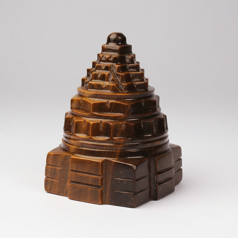 Shree Yantra in Tiger Eye Stone 150 to 160 gms