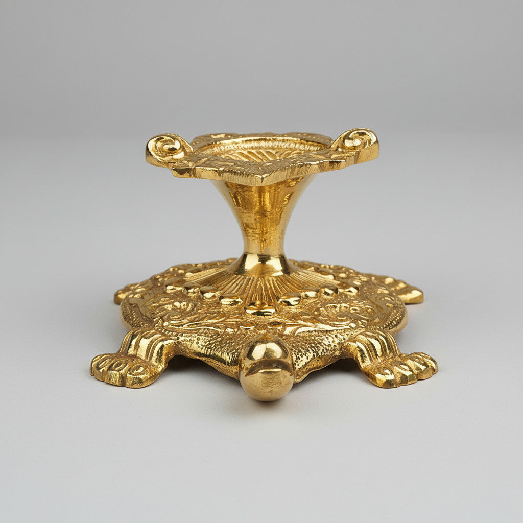 Vastu Kurma Brass Swastik Diya